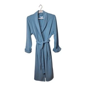 Genuine Sonoma Jean Co Women's XL Faux Fur Plush Bathrobe House Coat Blue Belted